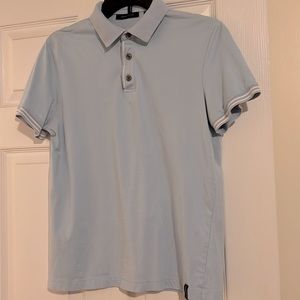 Perry Ellis light blue polo shirt szS